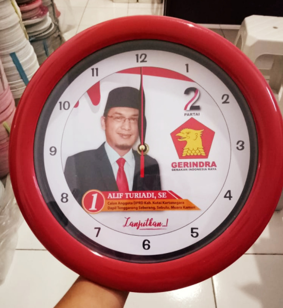 Jam dinding Partai Gerindra 30 cm 