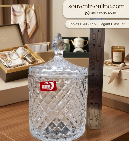 Souvenir Pernikahan Toples Kaca TG1030 3.5 Elegan