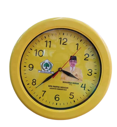Jam dinding Kuning Golkar 30 cm 