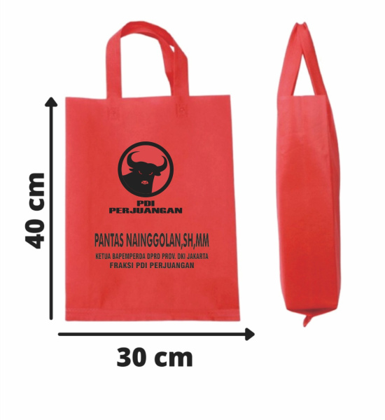 Tas Spunbond Press Merah PDIP